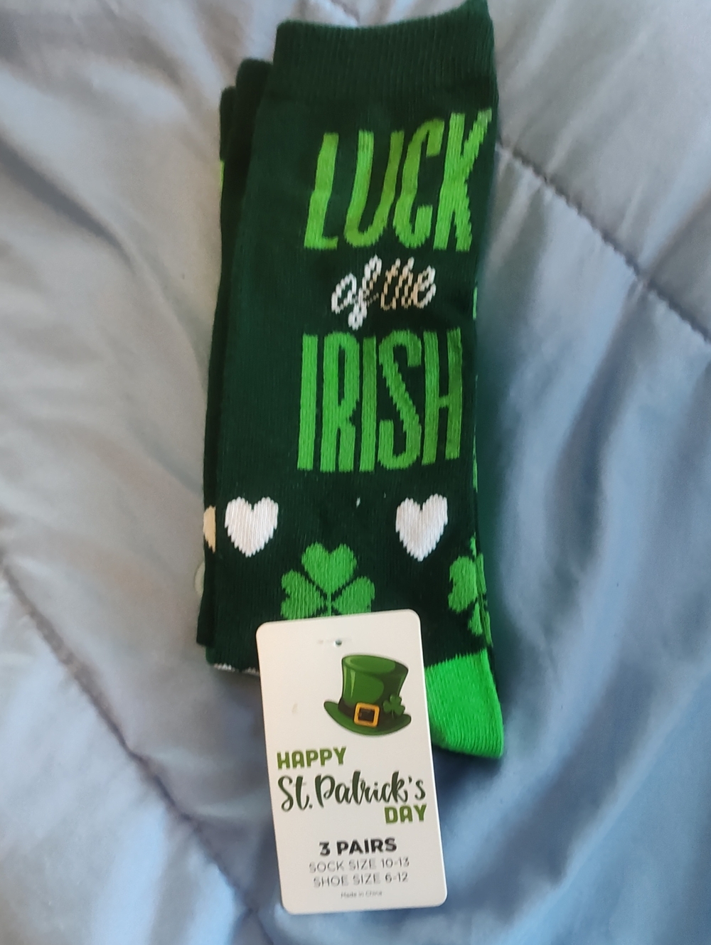 Men's St. Patrick's Day Green 'Luck of the Irish' Dress Socks - Pack of 3